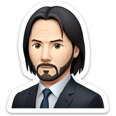 John wick emoji 100x100 sticker