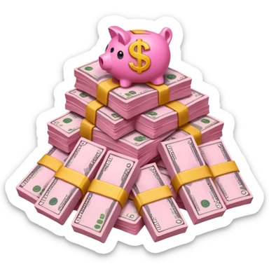 Pink money sticker