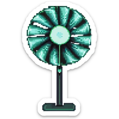 oscillating fan with spinning blades sticker