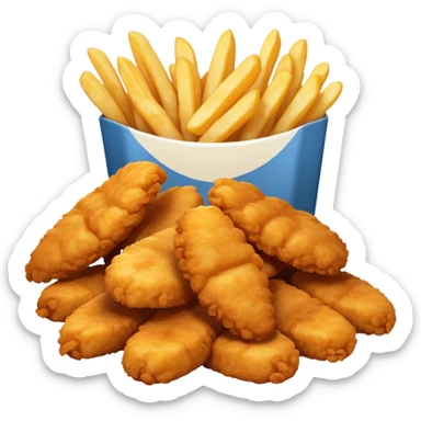 Chicken nuggets and fries sticker