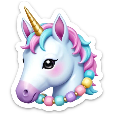 Kawaii decora unicorn bracelet sticker