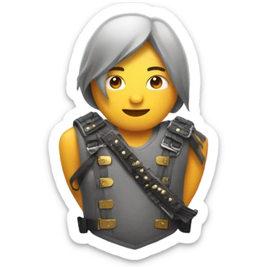 a grey heart with a bullet bandolier on it  sticker