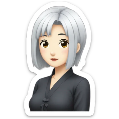 Nana Ōsaki in Anime with a gothic style, short black hair sticker