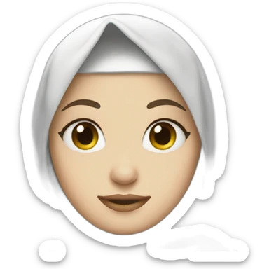 a white princess with a hijab sticker