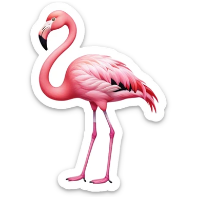 flamingo wearing shoes sticker