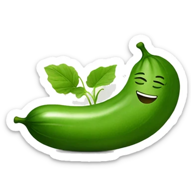 Smiley relaxing wearing cucumbers  sticker