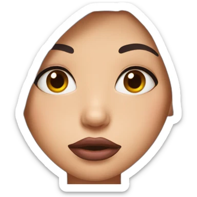 girl with huge lips sticker