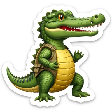 Crocodile bombardier sticker