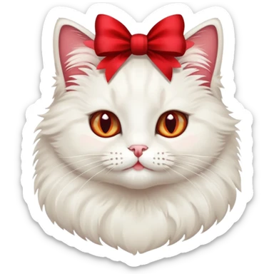 Cat with a bow on sticker
