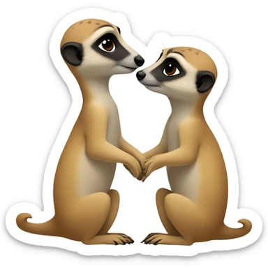Kiss from a meerkat sticker