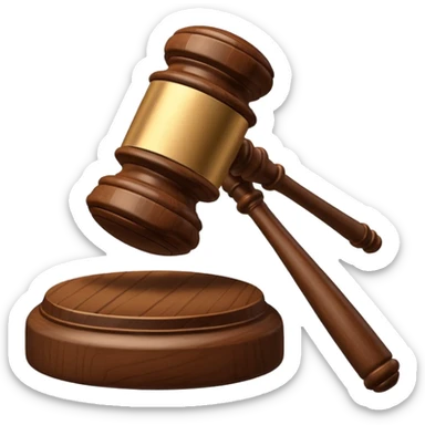 judge's gavel gree sticker