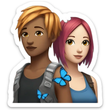 Chloe price and blue butterfly sticker