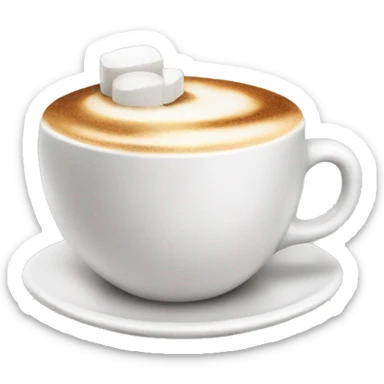 coffee with cream and marshmallows sticker