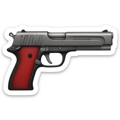 red pistol sticker