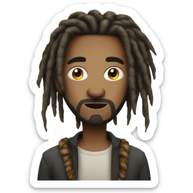 Nonchalant dread head  sticker