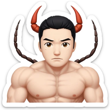 Sung Jin Woo from Solo Leveling facing the ant king of Jeju Island sticker