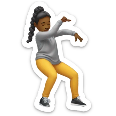 girl doing a dab sticker