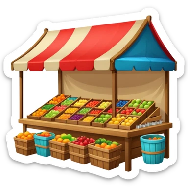 Street Market Stall
 sticker