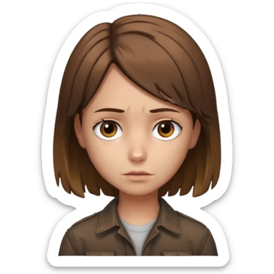 Make me a Rick grimes type hair on a girl sticker