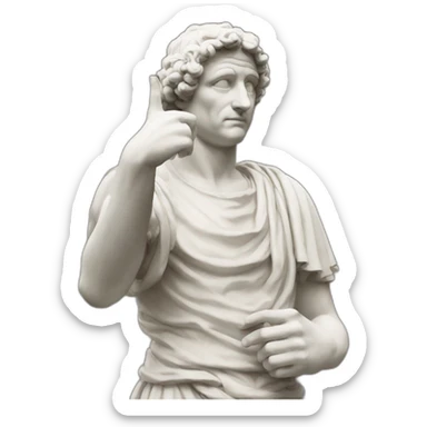 italian statue doing pinched fingers sticker