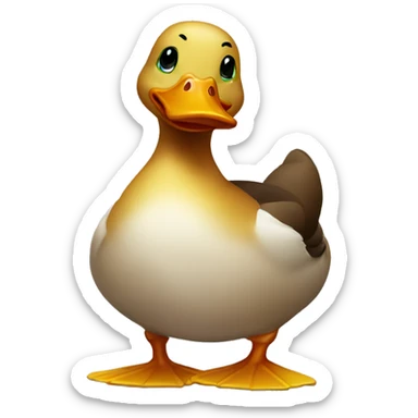 Duck flipping the bird sticker