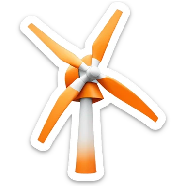 orange wind turbine sticker