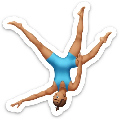 person doing gymnastics acrobatics with aerial flip sticker