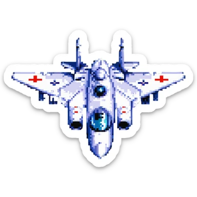 Su-57 jet, angled view sticker