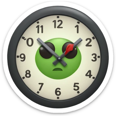 Tick tok clock sticker