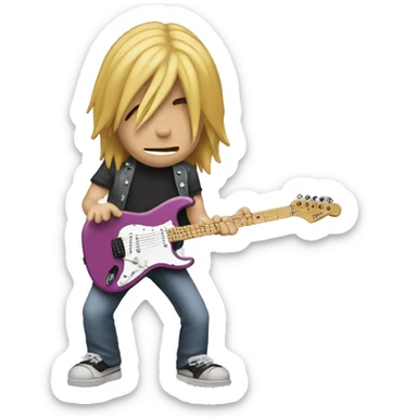 kurt cobain playing a fender stratocaster emoji sticker