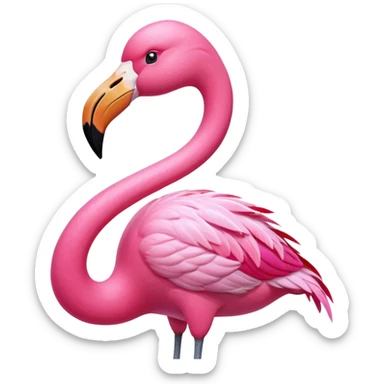 exotic flamingo character, pink feathers, elegant pose, 3D cartoon, mobile game icon style, clean background, no text, no watermark
 sticker