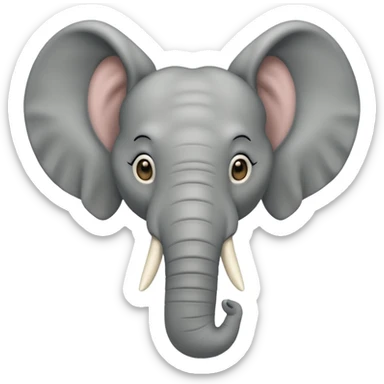 éléphant vu de face sticker