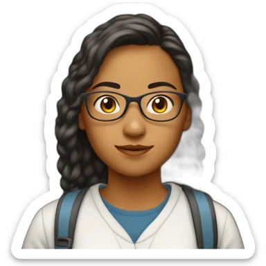 a girl who studies in Harvard University  sticker