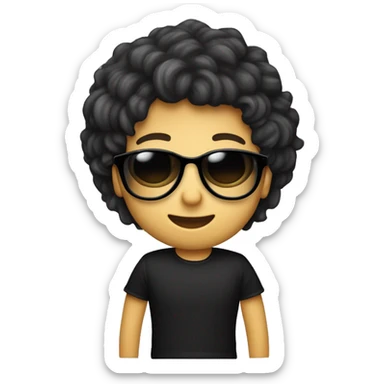 Weißer junge mit kurzen Haaren dessen seiten Auf 0 Millimeter sind, schwarzes tshirt, eine schwarze Sonnenbrille und eine haarschneidemaschine in der Hand hält  sticker