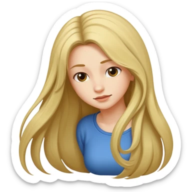 Topless girl bent over sticker