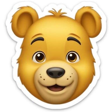 Face of Winnie the pooh sticker