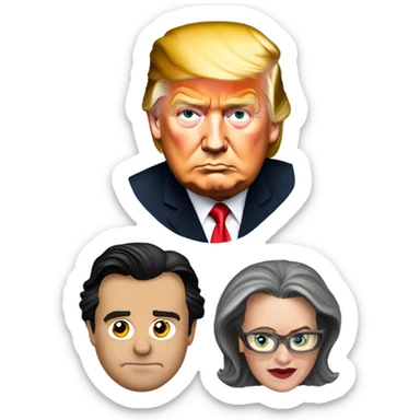 Donald trump and rosie O’Donnell  sticker
