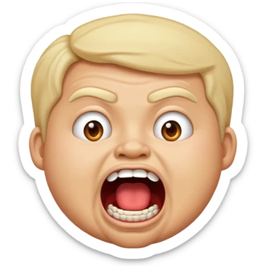 gum tsion emoji very not nice rude shouting ragebaiter fat ugly sticker