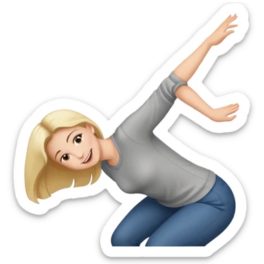 Girl bending over infront of guy sticker