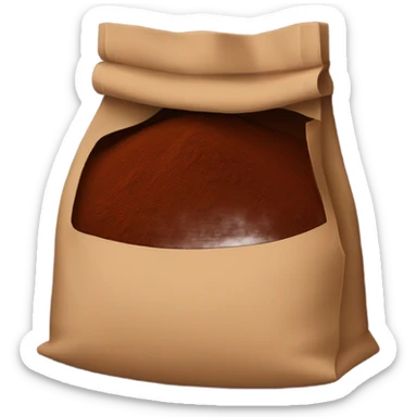 cocoa powder in a bag sticker