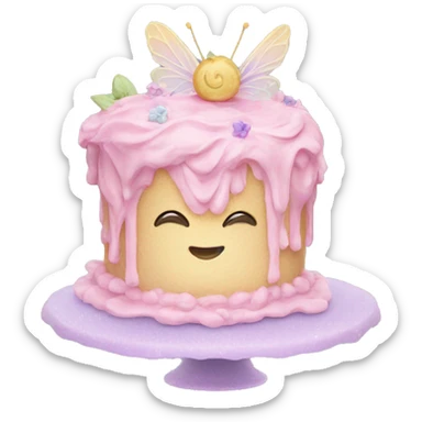 Fairy pastel cake sticker