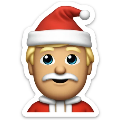 Donald Trump in santa costume  sticker