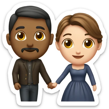 Pareja besandose  sticker