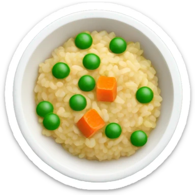 risotto with peas and carrot cubes sticker