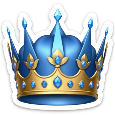 super blue crown sticker