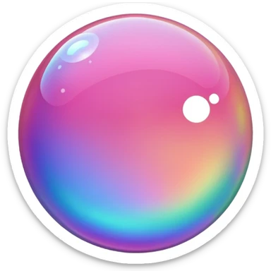 Pink bubble sticker