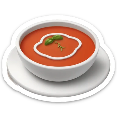 bowl of tomato soup sticker
