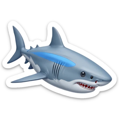 Tralalero Tralala, a shark with 4 legs and blue nike sneakers sticker