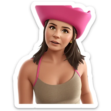 fashionable girl in stylish outfit sticker