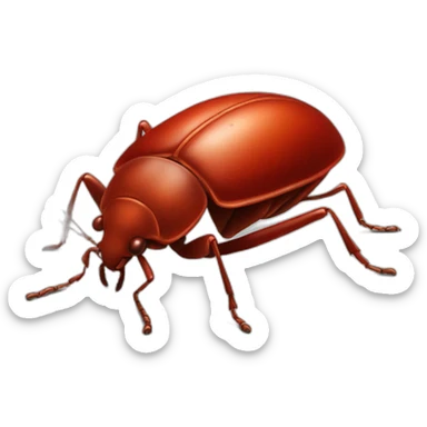 Big red Bedbug sticker